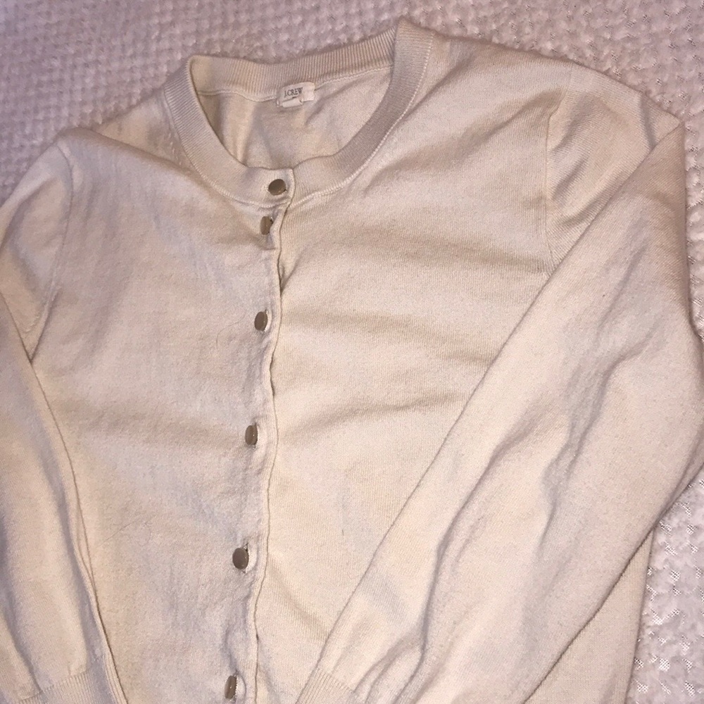 J. Crew | Clare Cardigan Sweater in Champagne - Picture 7 of 7